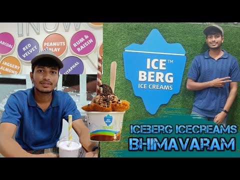 ICE-Berg Organic Icecreams Bhimavaram || Thick Shakes || Harish Maddala Food Vlogs 😋