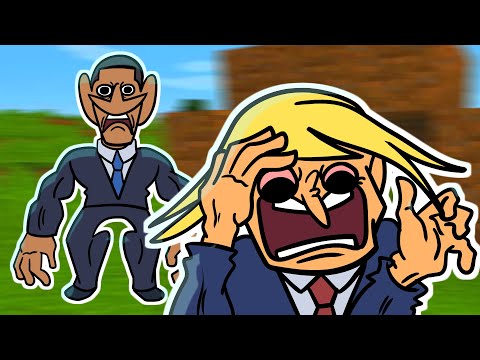 US Presidents Play Minecraft but it's animated