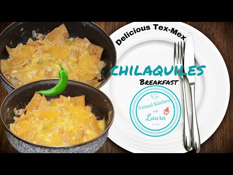Tex-Mex Breakfast Chilaquiles with Scrambled Eggs Come take a look #Virtual Kitchen with Laura
