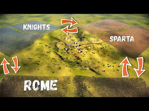 Battle of 3 Armies: Rome - Sparta - Knights - UEBS 2