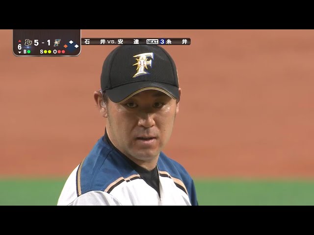 【6回表】ファイターズ・ベテラン石井の熱投に中島卓が守備で応える!! 2015/9/13 F-Bs