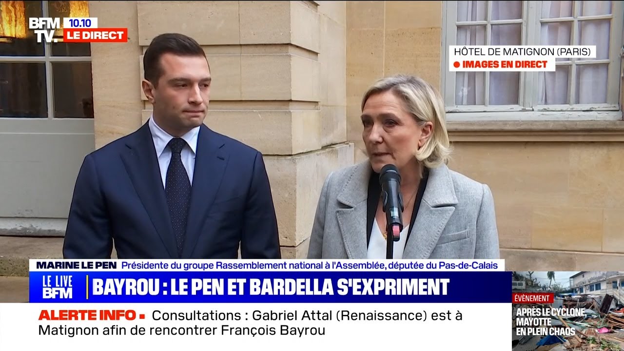 Consultations à Matignon : Marine Le Pen s'exprime