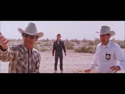 The hitcher 1986 Bus gets pulled over by troopers scene