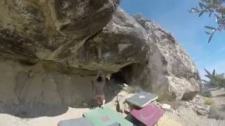 Photo of problem Graham Boulder in El Cogul boulder Area