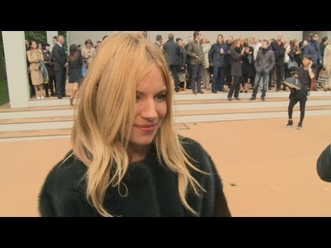 Sienna Miller at LFW Burberry show: Working with boyfriend on advert was so funny!