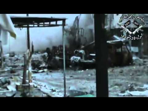 استهداف مبنى تتحصن فيه قوات النظام في جبهة حي صلاح الدين في حلب بواسطة ألغام محلية الصنع