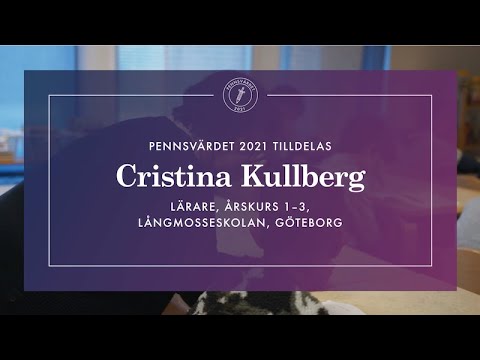 Pennsvärdet 2021 – Cristina Kullberg från Långmosseskolan i Göteborg.