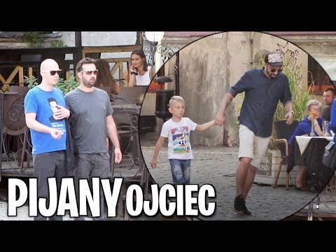 Pijany ojciec z dzieckiem!