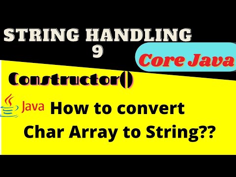Converting A Char Array To A String In Java