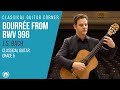Bourrée BWV 996 by J.S. Bach - Grade 5 Repertoire for Classical Guitar