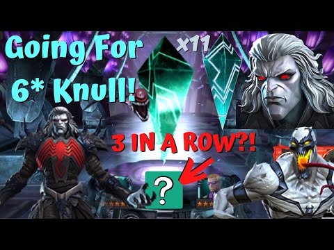 3 IN A ROW?! Ridiculous Luck Knull Cavalier Crystal Opening! 6* Hunt! - Marvel Contest of Champions