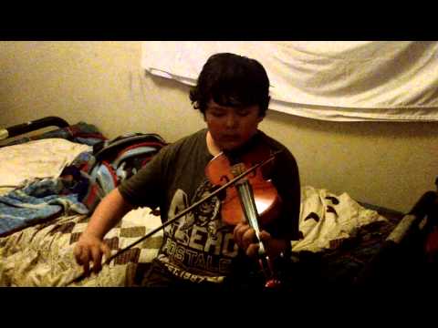 Mitch playing the fiddle