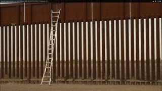 preview picture of video 'Gadsden Ladder to Mexico over DHS US Border Wall, San Luis Port of Entry, 8 September 2013'