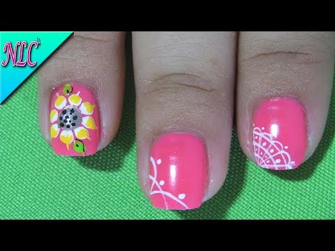 DECORACIÓN DE UÑAS GIRASOL♥ – COMO PINTAR UN GIRASOL FÁCILMENTE -SUNFLOWER NAIL ART – NLC