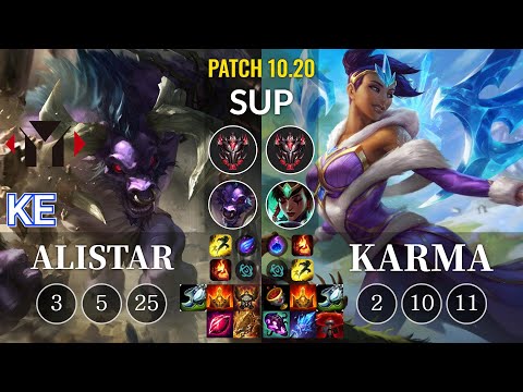 YM Ke Alistar vs Karma Sup - KR Patch 10.20