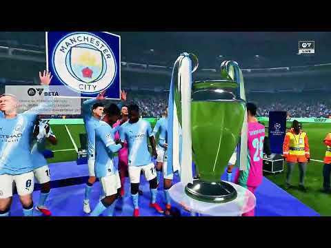 EA FC27 GAMEPLAY LEAKED FOOTAGE Cup Winners Celebrations Manchester City v Barcelona #eafc27 #leak