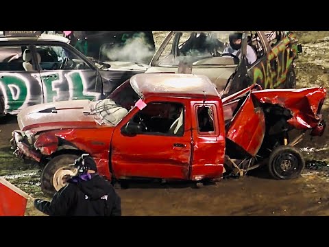 47 Car Destruction Derby! Multiple Rolled! Vans! Trucks! Cars! MWFA Demolition Derby Dunbar Pa