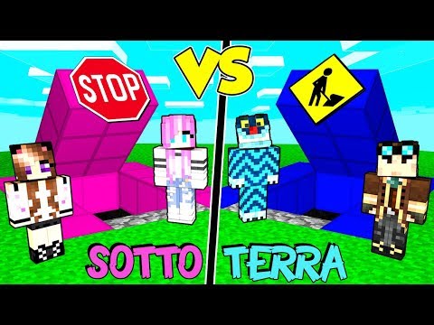 CASA SOTTO TERRA MASCHI CONTRO FEMMINE SU MINECRAFT!!