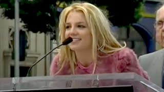 Britney Spears getting a star in Hollywood 2003