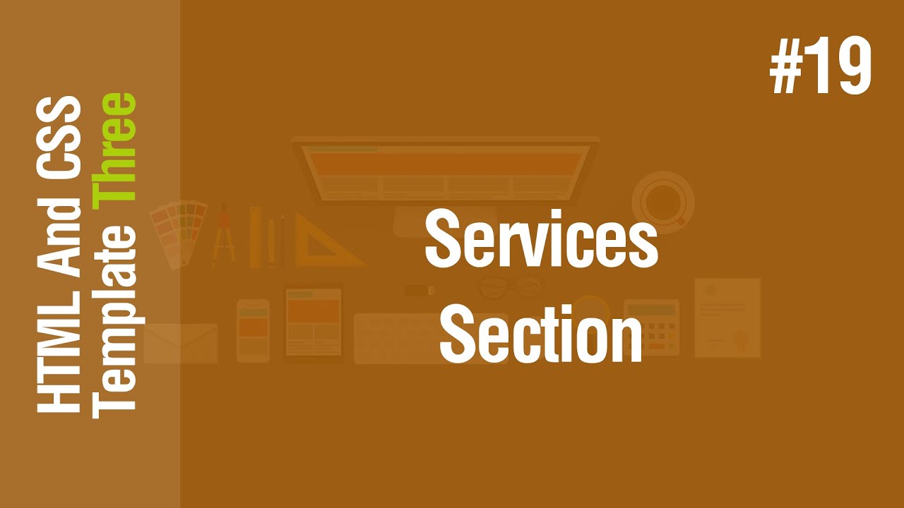 [Arabic] HTML & CSS Template Three 2021 - #19 - Services Section
