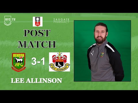 Lee Allinson post match v AFC SUDBURY - 7 October 2023