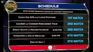 TJHSST League of Legends Bozeman Tournament Day 1 Round 1 - 11 / 21