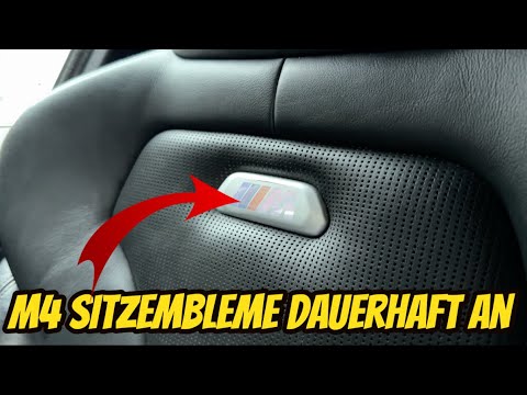 Make the M4 seat emblem permanently illuminated | BMW M model seat emblem always on (Always on)