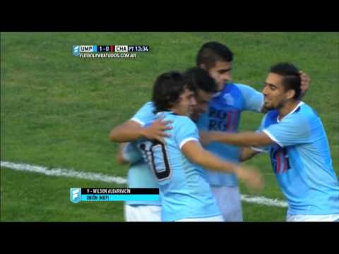 Gol de Albarracín. Unión (MdP) 1 - Chacarita 0. Fecha 23. B Nacional 2015. FPT