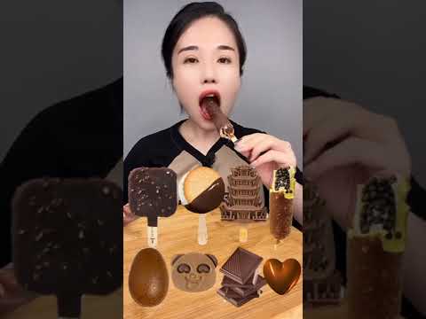 Eating Chocolate Ice Cream Pops, Very Delicious 🤤 | #asmr #food