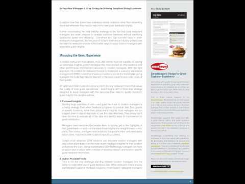 A 3 Step Strategy for Delivering Exceptional Dining Experiences | Empathica Food Services Whitepaper