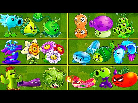 Random 6 Team Plants Battles - Who Will Win? - PvZ2 Team Plants vs Team Plants