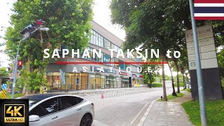 Let's Walk | Saphan Taksin Metro to Asiatique | Bangkok, Thailand 🇹🇭 Walking Tour