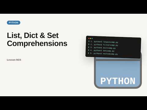 Python Web Development Basic Series List Dict Set Comprehensions