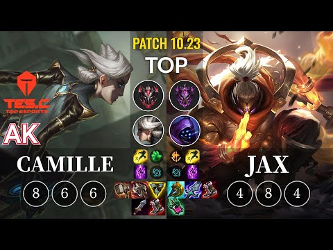 TES AK Camille vs Jax Top - KR Patch 10.23