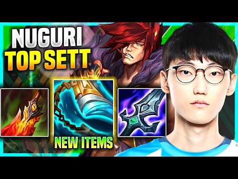 NUGURI PICKS SETT WITH NEW ITEM STRIDE BREAKER! - DWG Nuguri Plays Sett Top vs Camille!