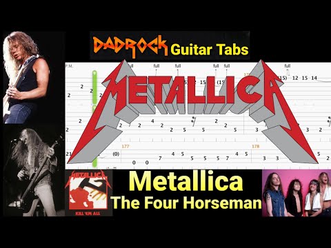 The Four Horseman - Metallica - Guitar + Bass TABS Lesson