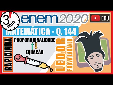 🏃[ENEM 2020 LED] 144 📘 RAZÃO E PROPORÇÃO A correta administração de medicamentos é de suma