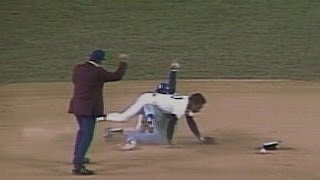 1977 ALCS Gm2: McRae takes out Randolph at second
