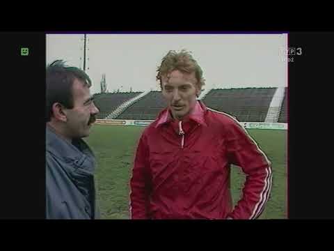 Zbigniew Boniek na treningu Widzewa 12.11.1985