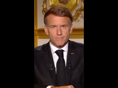 French President Macron condemns violence in address