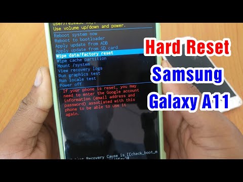 Hard Reset Samsung Galaxy A11|Wipe data factory reset
