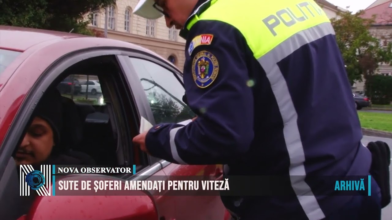 Sute de șoferi amendați pentru viteză