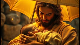 Christian Rain Lullaby for Babies 🌧️ | Gentle Thunder Sounds + Soft Jesus Song for Sleep