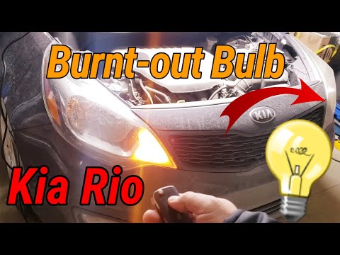 2011+ Kia Rio Front signal bulb Replacement