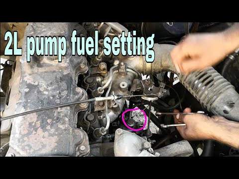 How to 2l engine fuel setting, Toyota 2l diesel pump