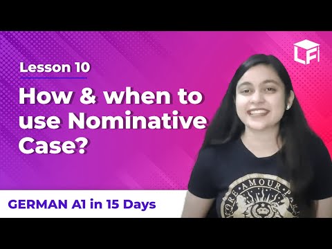 German Grammer for A1 | What is nomanative case | learn german A1 in 15 Days GOETHE 2024-2025