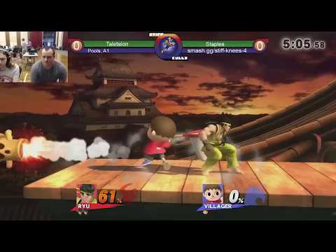 Stiff Knees 4 - Taletalon(Ryu) vs Staples(Villager, C.Falcon) - Pools