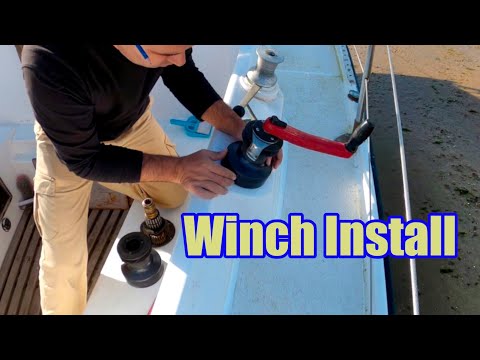Installing new Self Tailing Winches on my Cruiser, Lewmar 30s
