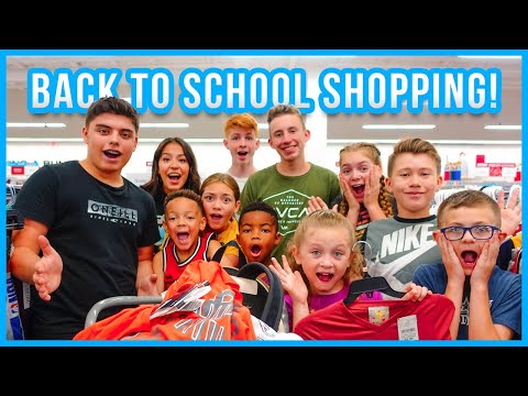 Back To School Shopping! | Clothes Shopping For 14 Kids!