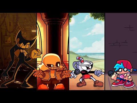 КАПХЕД, САНС, БЕНДИ! ЛУЧШИЙ МОД! | FNF Indie Cross Demo